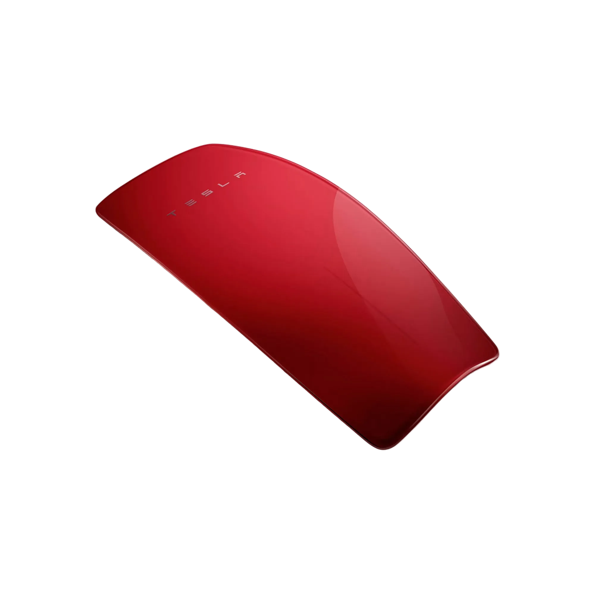 Tesla Wall Connector Gen 3 EV charger replacement faceplate in glossy red with embossed TESLA wordmark
