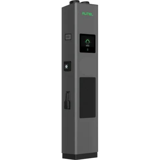 Autel MaxiCharger DC Pedestal EV Charger - Angled View with Controls, Buy Commercial Charging Station Online