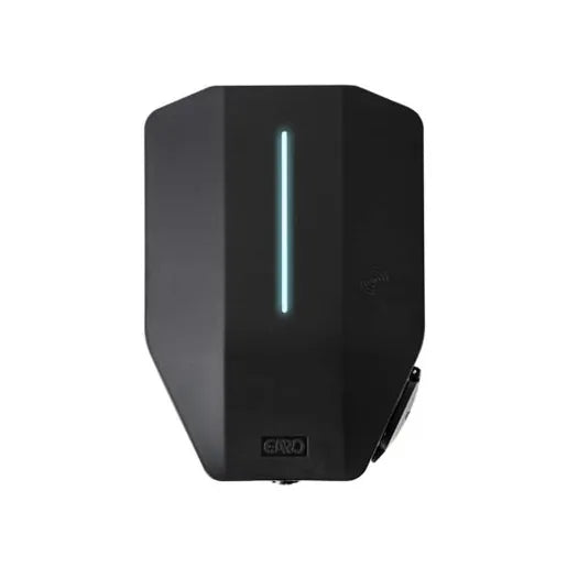 GARO Black Wall-Mounted EV Charger with Blue LED Light Strip - Buy Home Charging Point Online