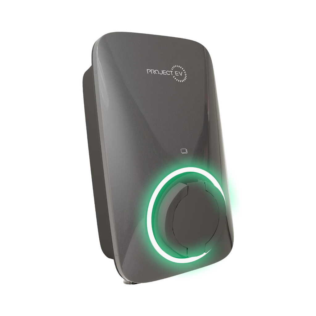 Project EV Apex EV Charger - Wall Mounted Smart Charging Point with LED Ring