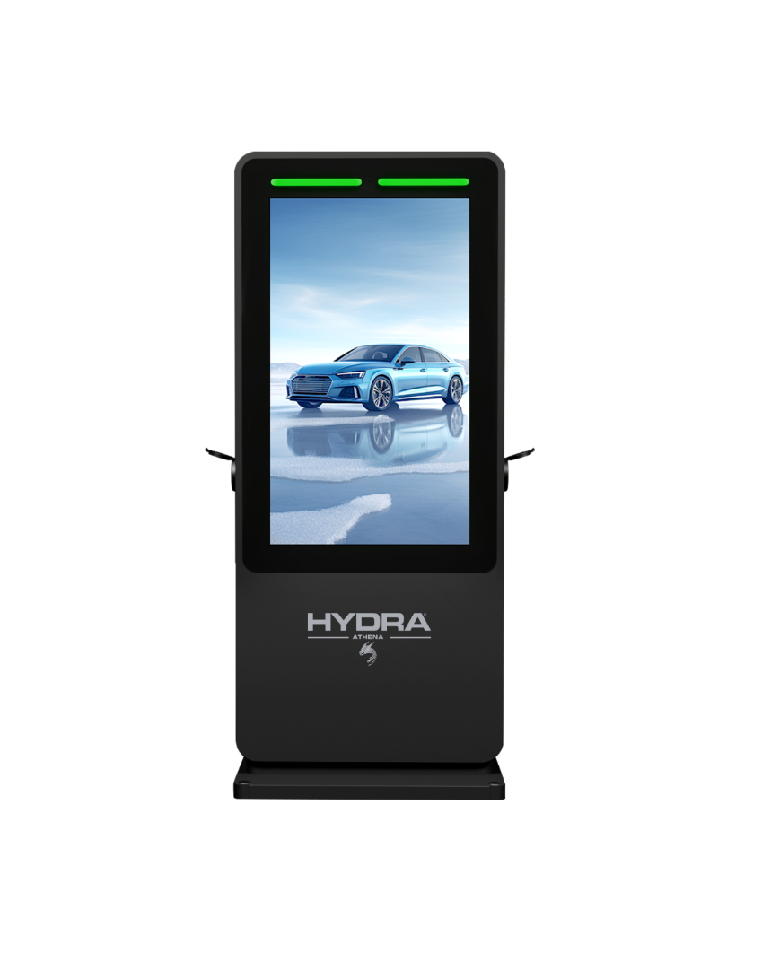 Hydra Athena 43 inch advertising AC EV charger front view