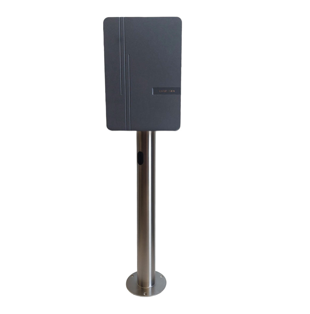 Charging Post with Andersen A3 EV Charger - Round Floor-Standing Charger Post