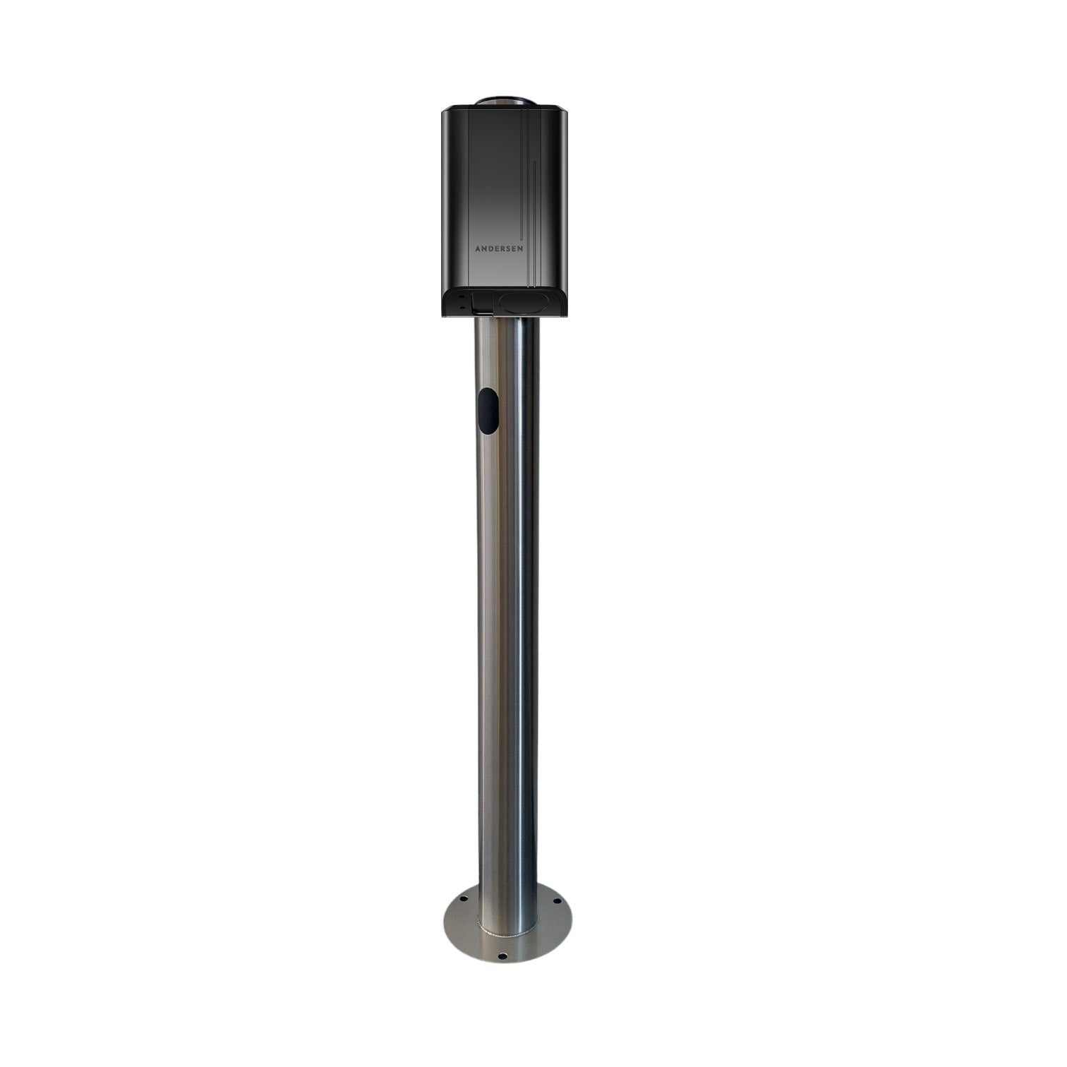 Charging Post with Andersen Quartz EV Charger - Round Floor-Standing Charger Post