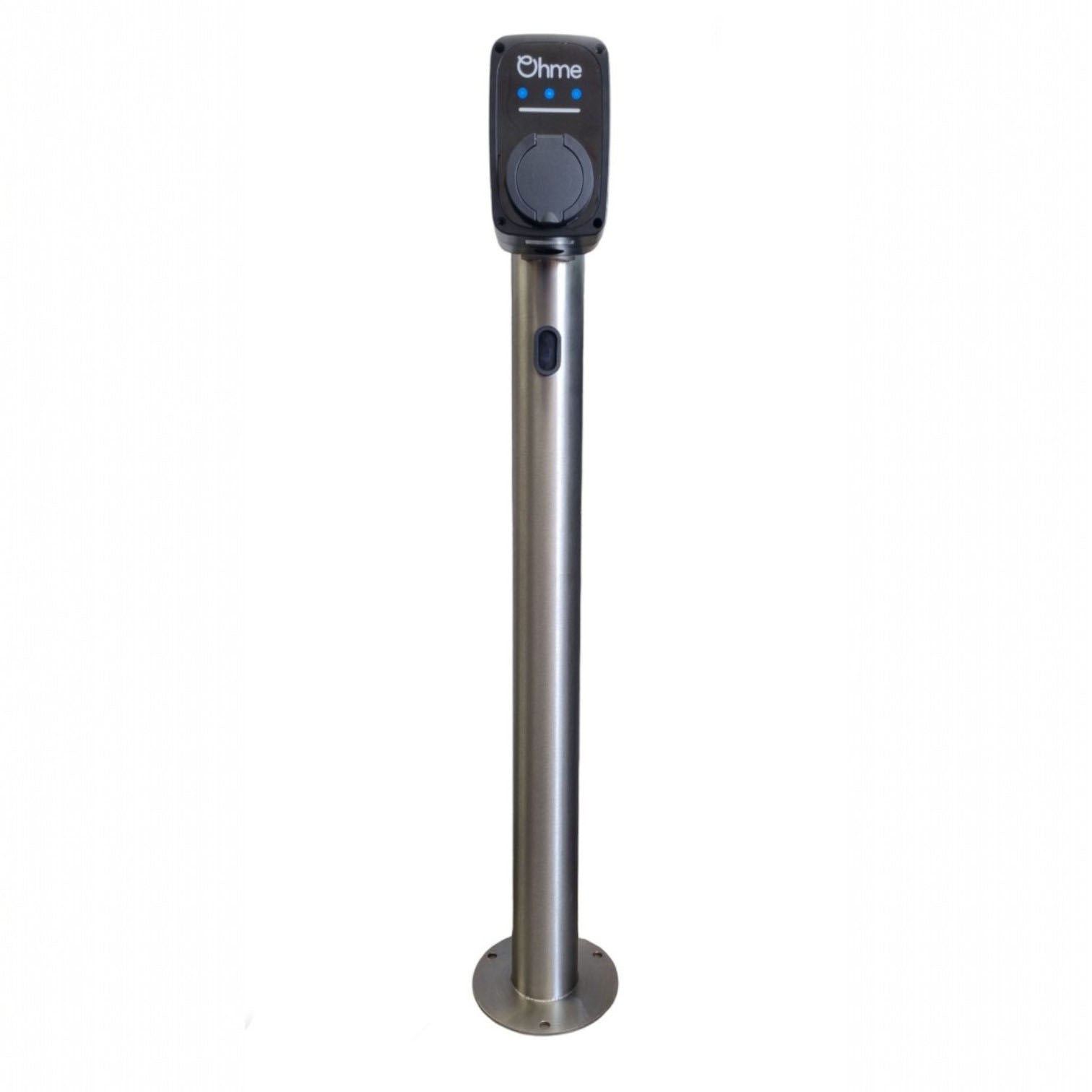 Charging Post with Ohme ePod EV Charger - Round Floor-Standing Charger Post