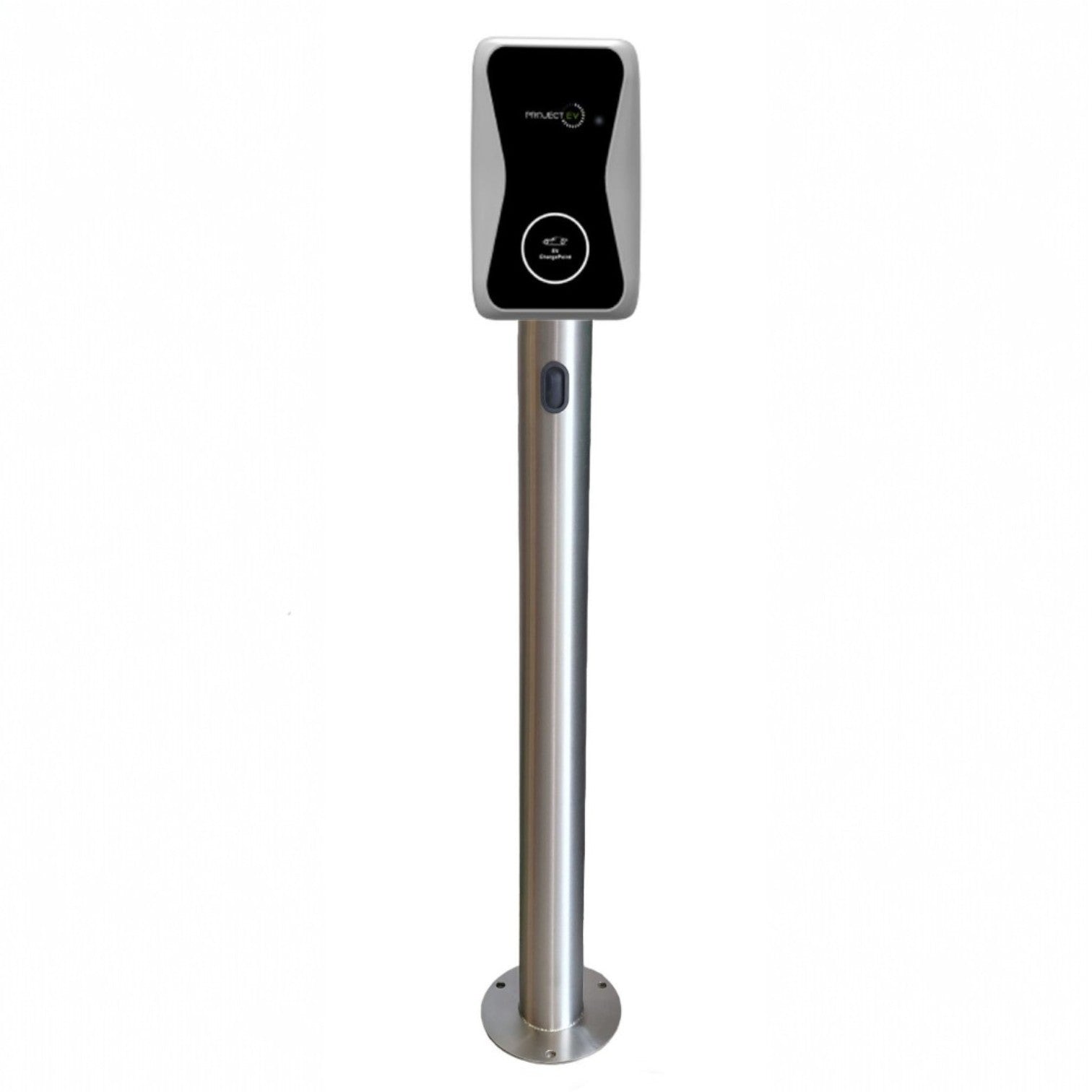 Charging Post with Project EV ChargePoint EV Charger - Round Floor-Standing Charger Post