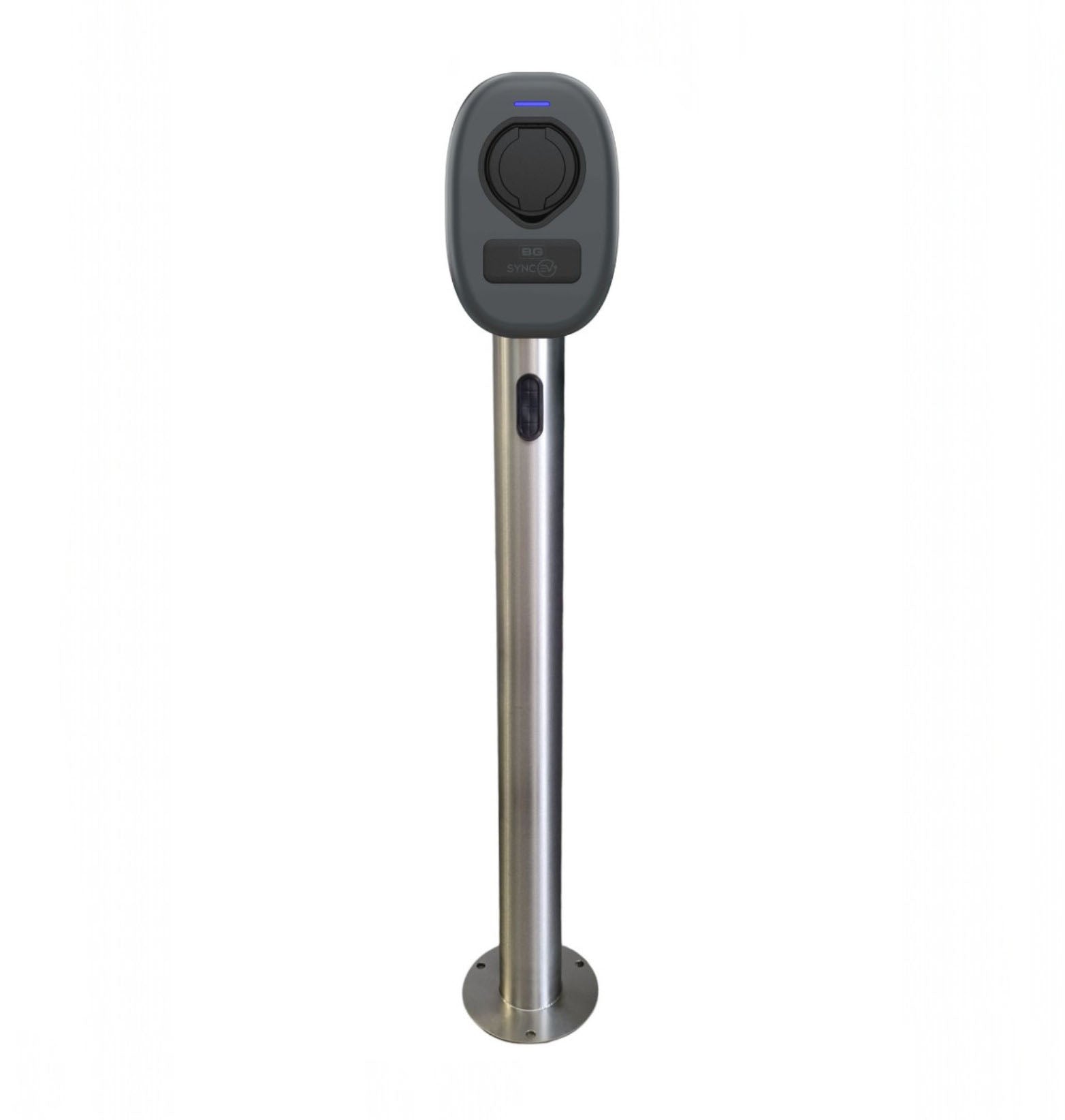Charging Post with BG Sync EV Charger - Round Floor-Standing Charger Post