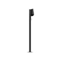Easee Base 1-way pedestal post in black for single Easee charger with floor mounting baseplate, slim tall stand