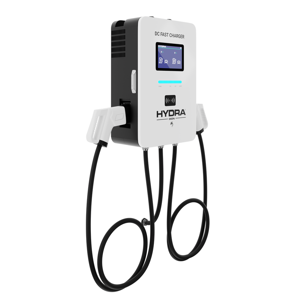 Hydra Dion dual CCS2 DC fast charger front right view