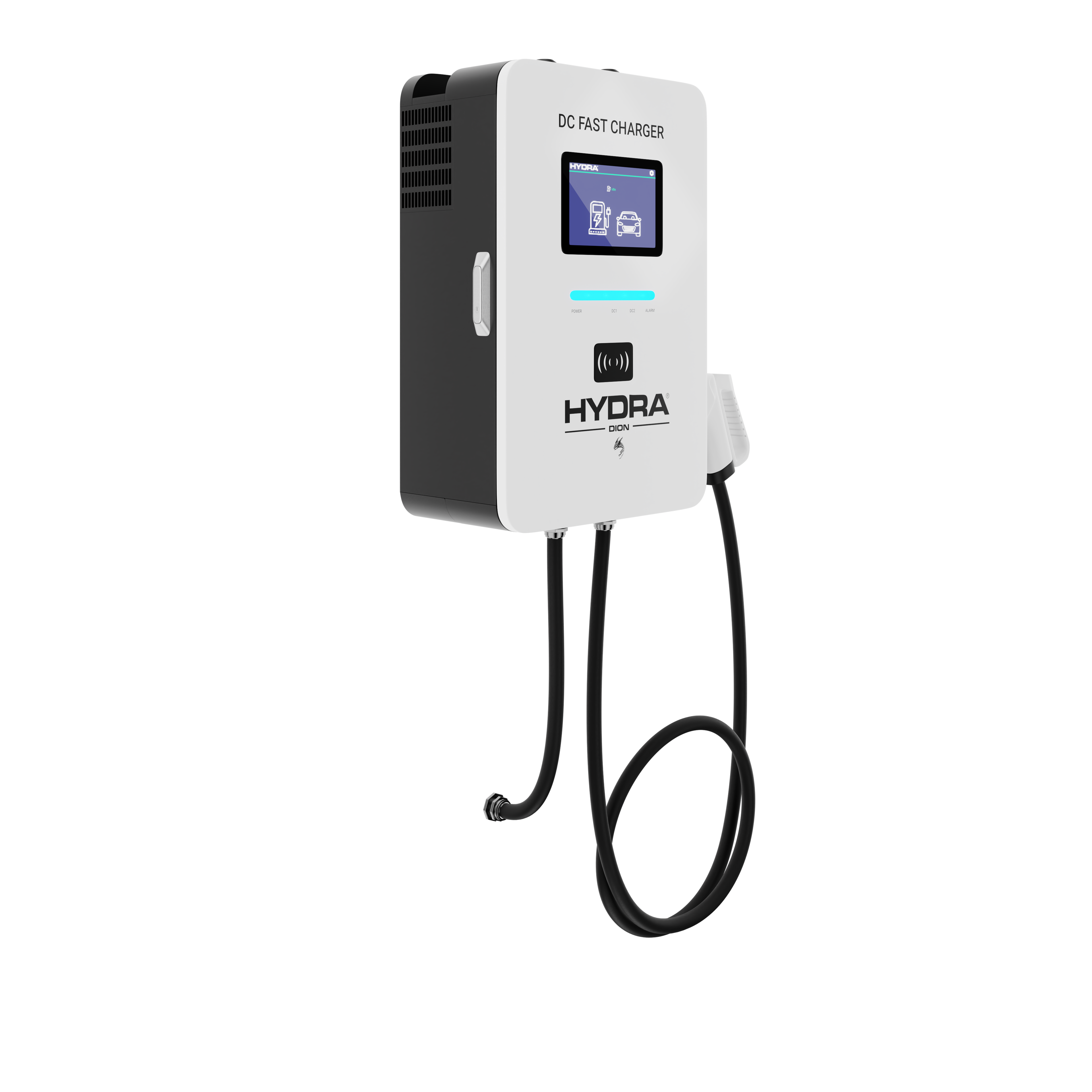 Hydra Dion 20kW single CCS2 compact charger front right view