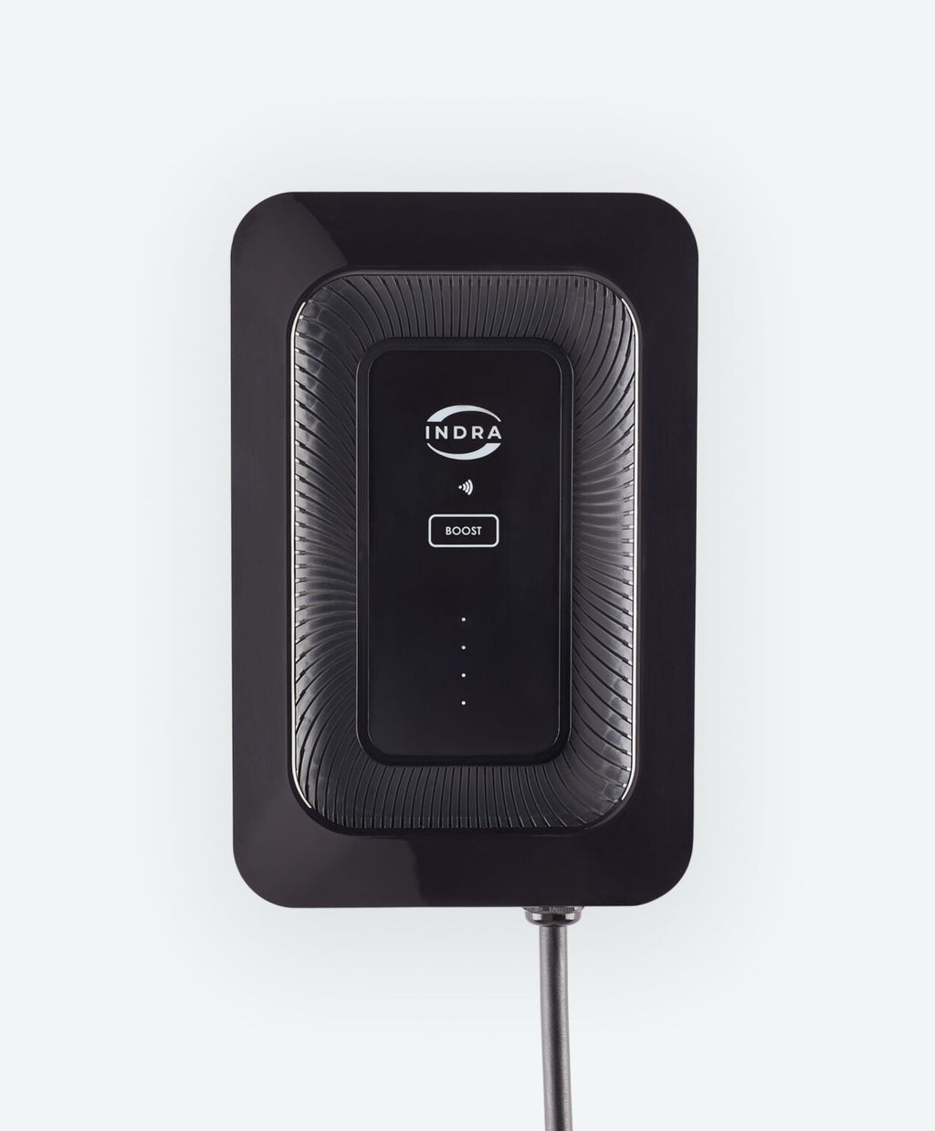 Indra Smart LUX black EV charger front view