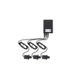 Ratio Sense Lite load balancer accessory for iO7 and iO8 EV chargers, small black control unit with three CT current sensor clamps