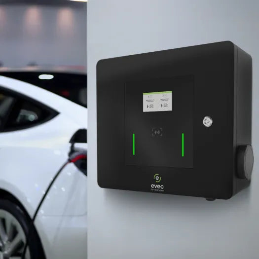 Evec EV Charger Mounted on Wall with Electric Car Charging - Buy Home Charging Point Online