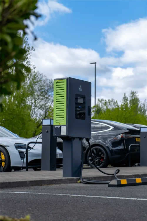 Evec VecBolt DC Rapid EV Charger Installed in Car Park - Commercial Charging Station, Buy Online