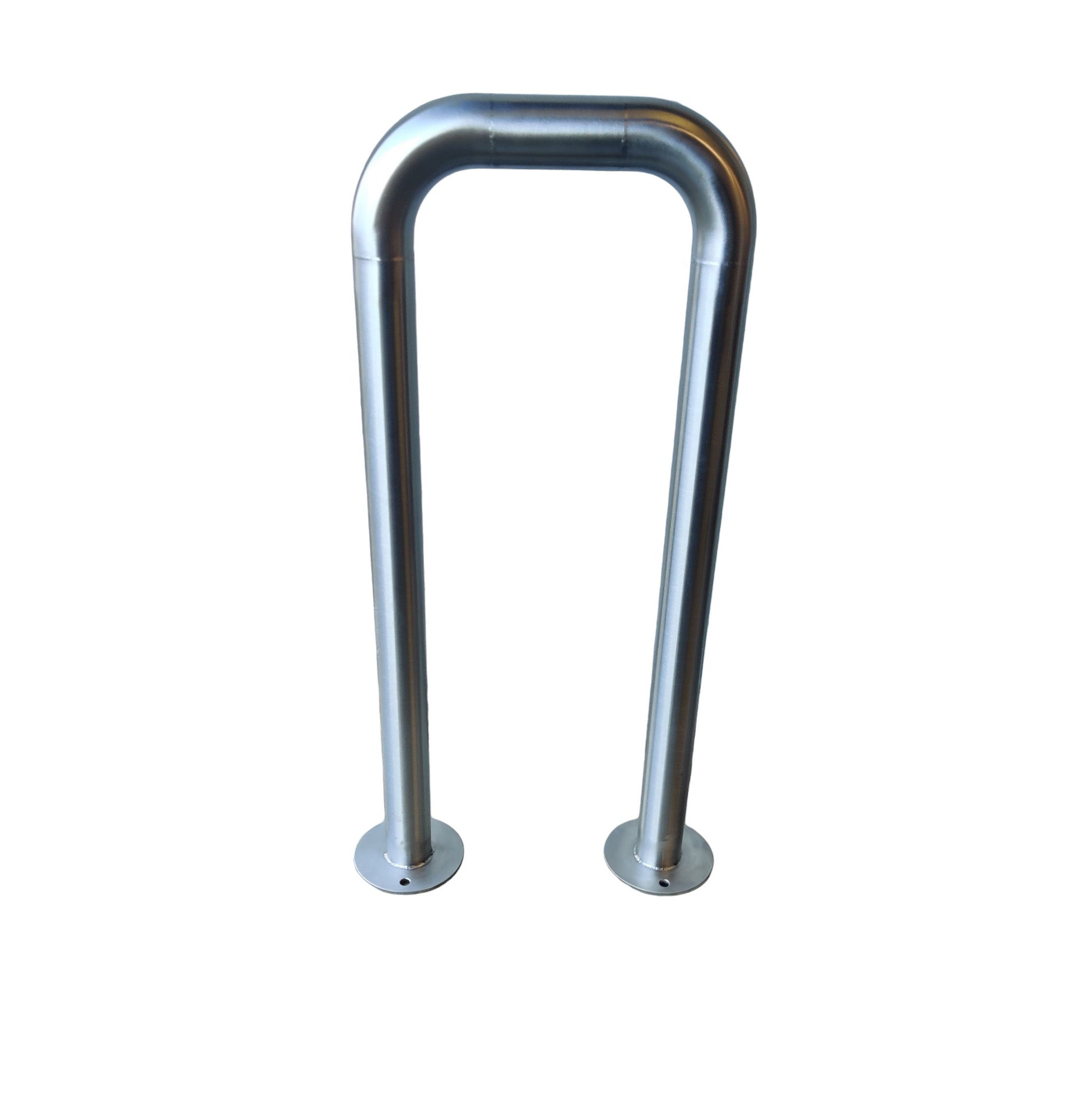 B&S Signs stainless steel U-shaped upright post for EV charging parking sign on white background