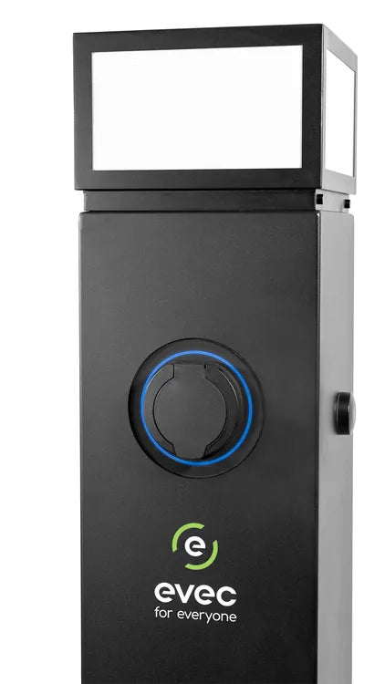 Evec ESP01 Pillar EV Charger - Close-Up of Connector Socket, Buy Commercial Charging Point Online