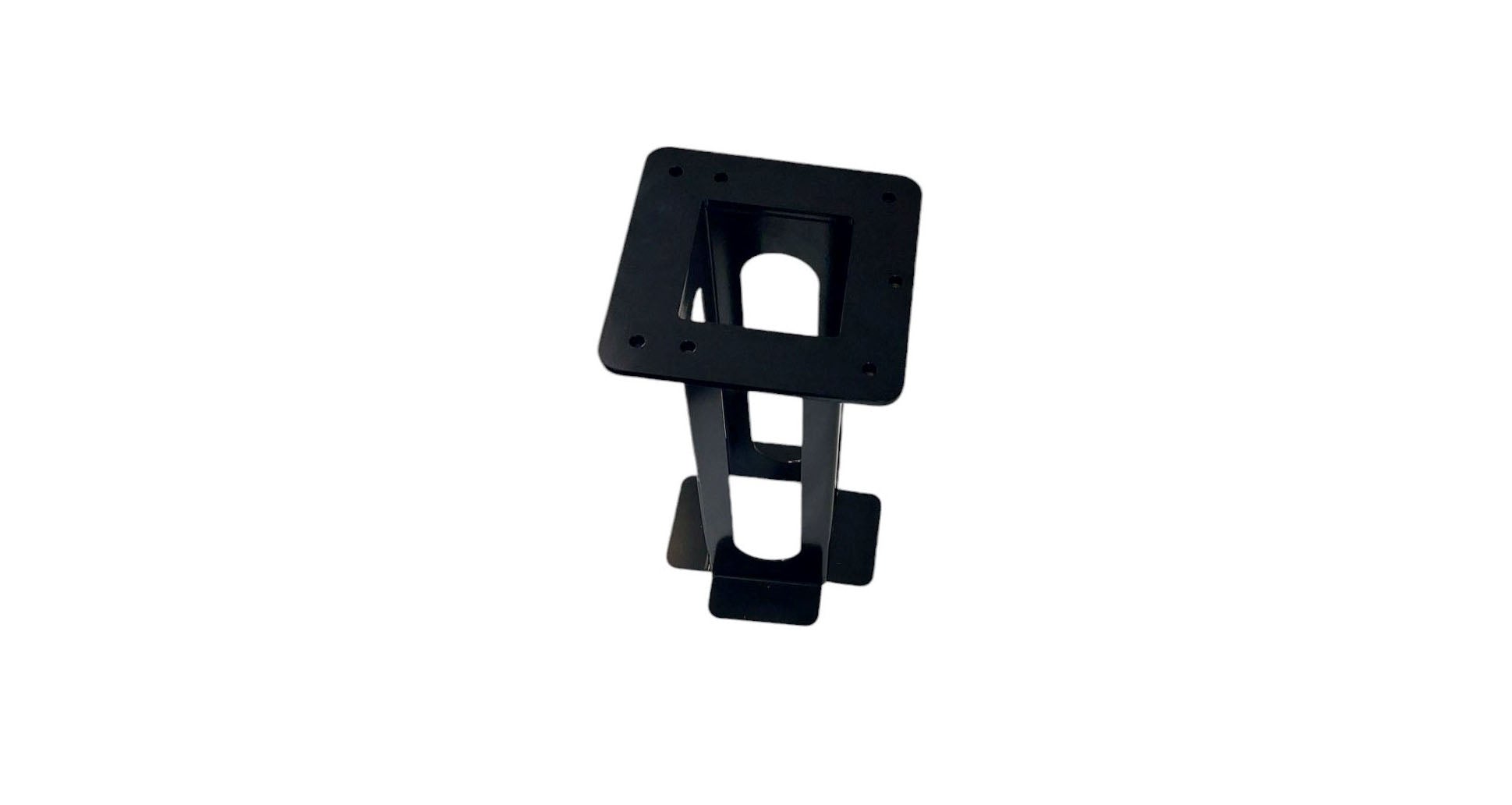 EVCAP Ground Box EV charger cable management black floor housing unit angled product view on white background