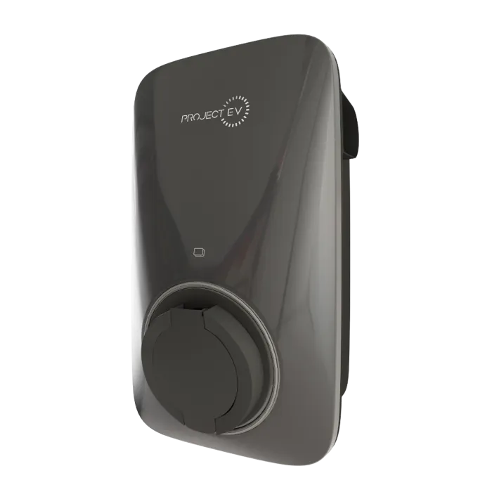 Project EV Apex EV Charger in Grey - Side Angle View, Buy Smart Home Charger