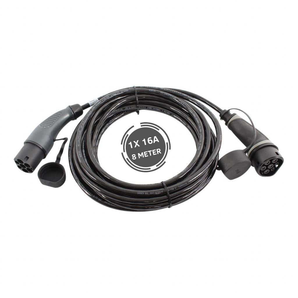 Ratio Basic Line Type 2 to Type 2 EV charging cable 3.7kW - 8m