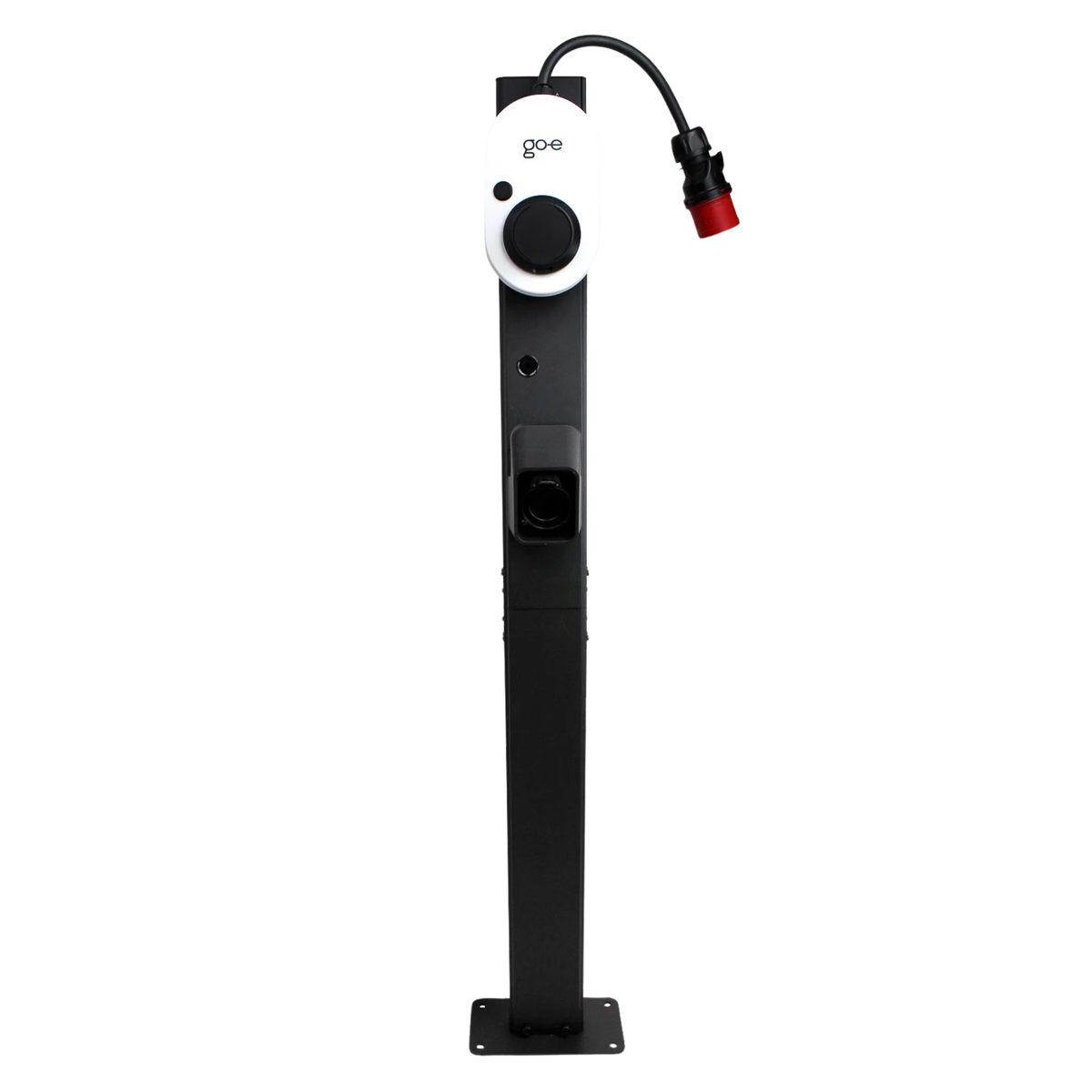 Loady matt black mounting pole for go-e & Fronius Wattpilot