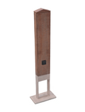 ChargeXpert Azobe hardwood charger pole with wall socket