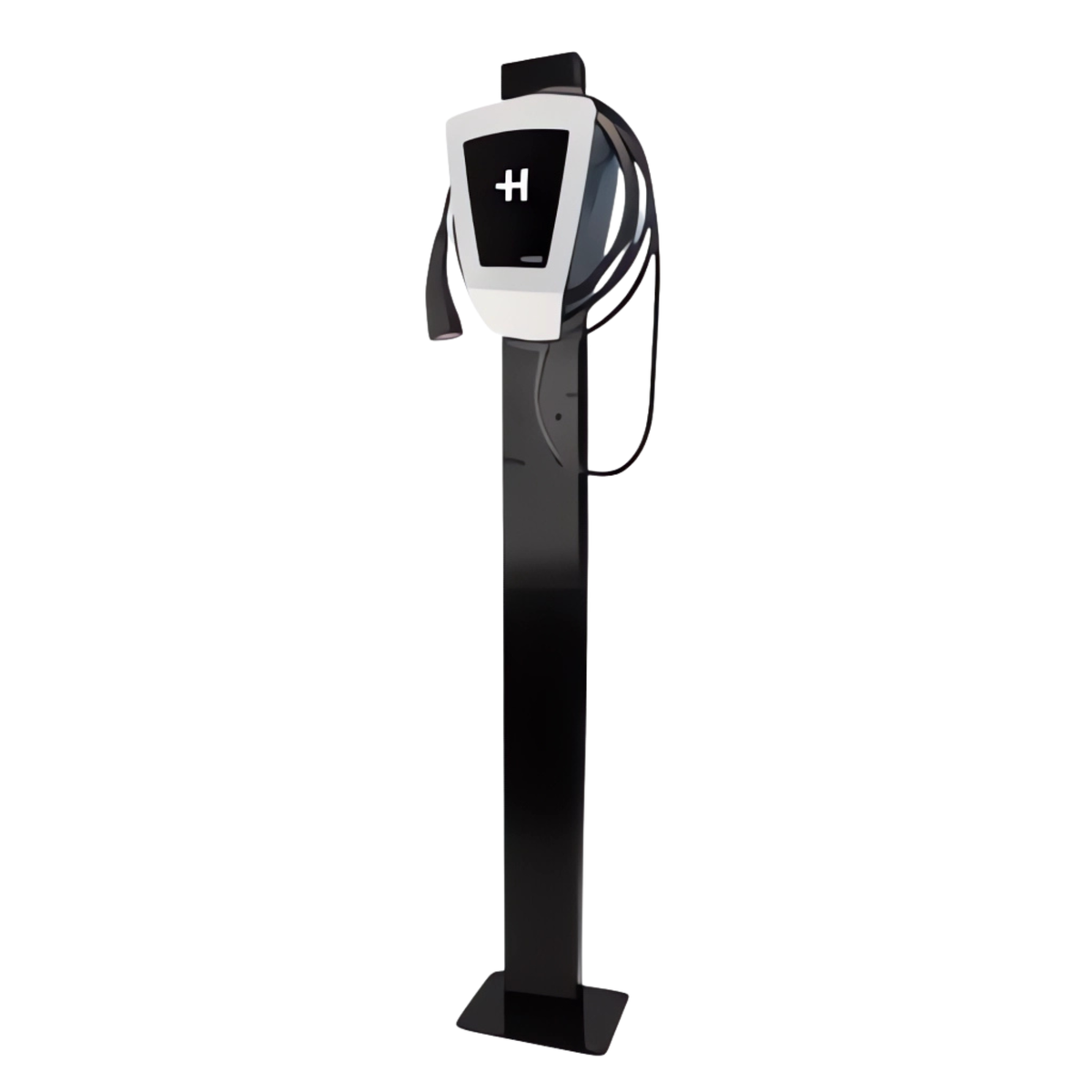 Loady matt black mounting pole for Heidelberg
