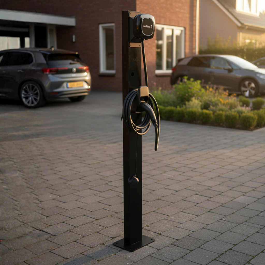 Loady matt black mounting pole for Wallbox Pulsar Plus - view 2