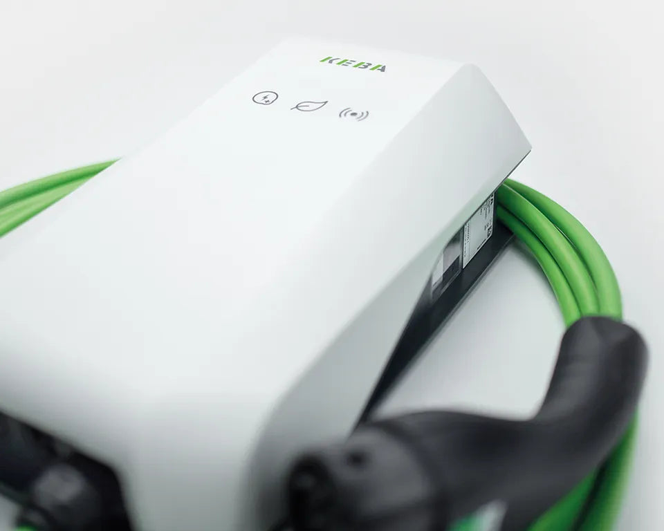 KEBA KeContact P40 11kW EV charger with 6m tethered Type 2 cable - view 2