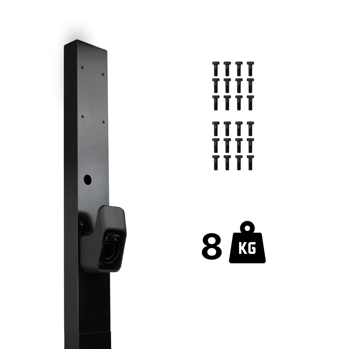 Loady matt black mounting pole for Wallbox Pulsar Pro - view 6