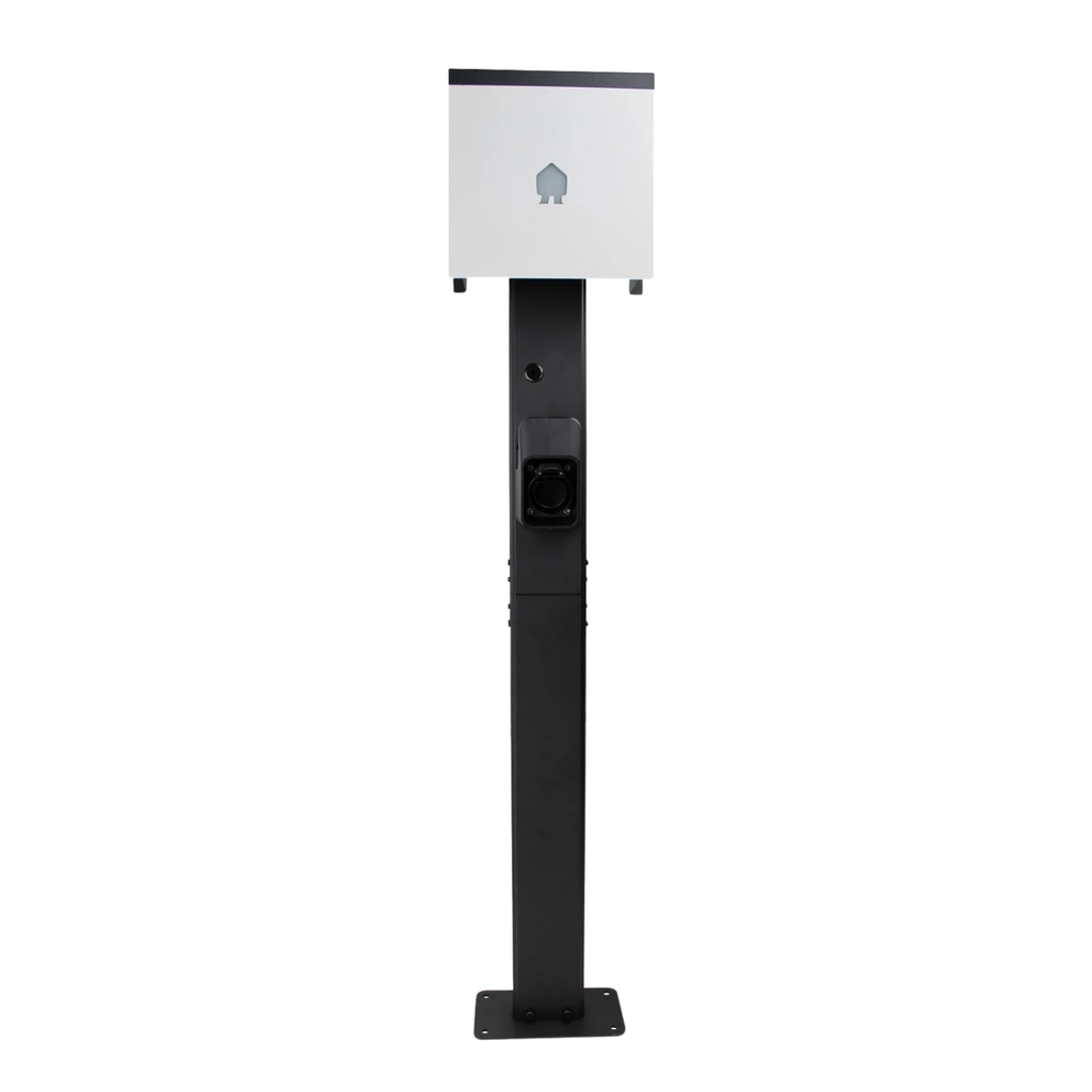Loady matt black mounting pole for Smappee