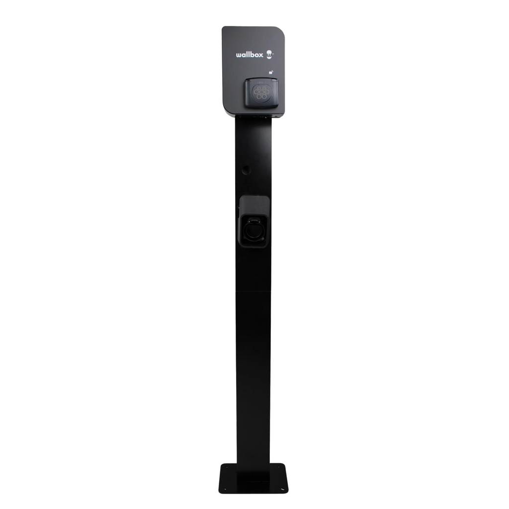 Loady matt black mounting pole for Wallbox Copper SB