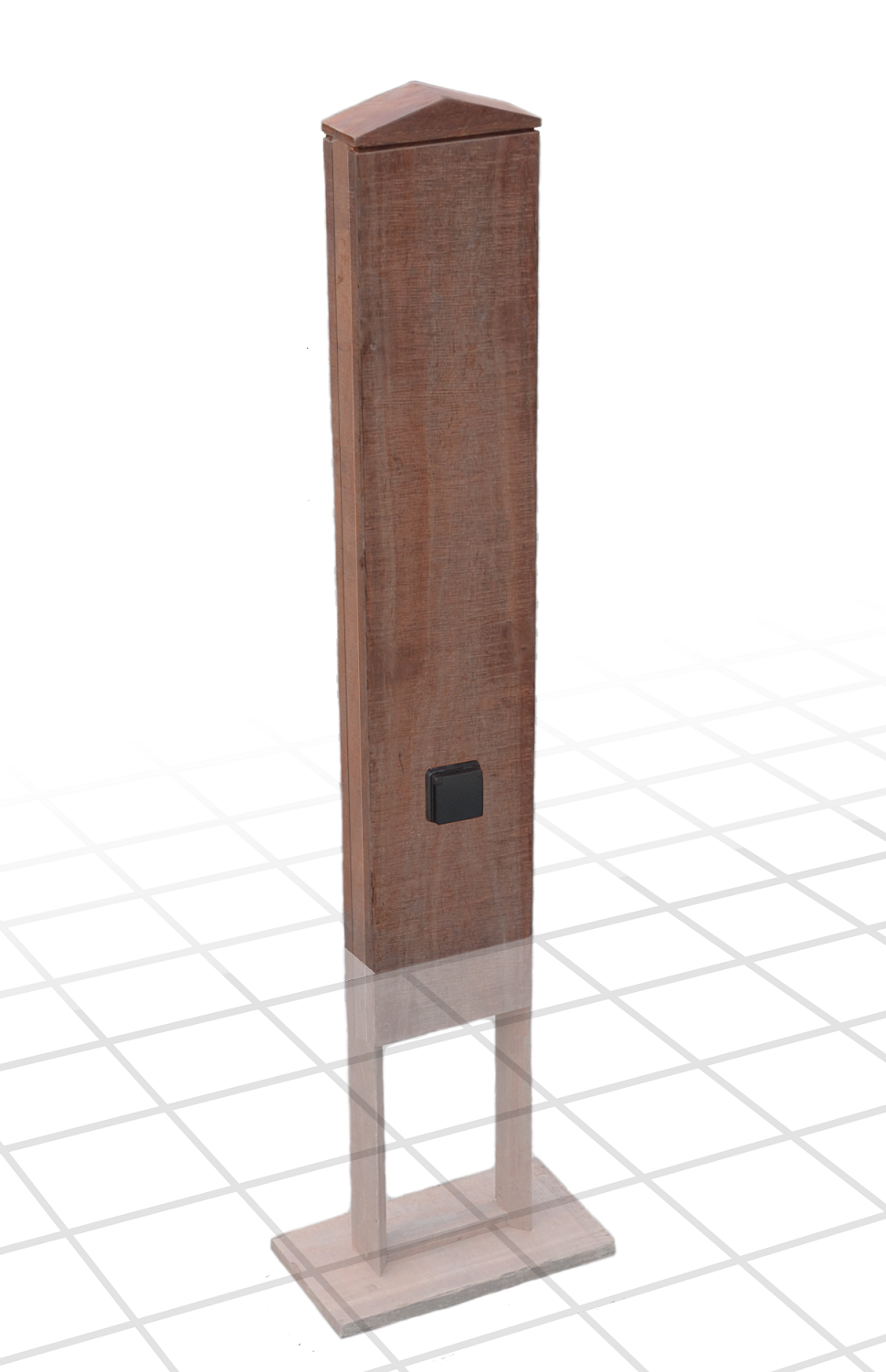 ChargeXpert Azobe hardwood charger pole with wall socket - view 2