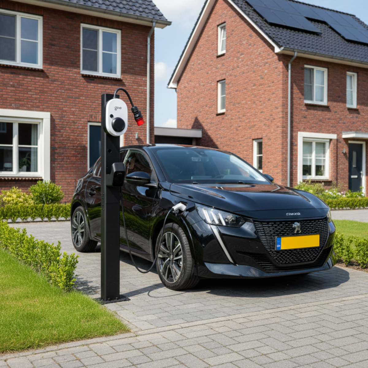 Loady matt black mounting pole for go-e & Fronius Wattpilot - view 2