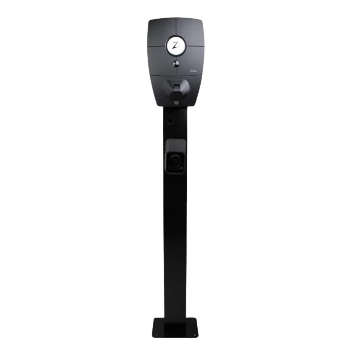 Loady matt black mounting pole for Zaptec Pro