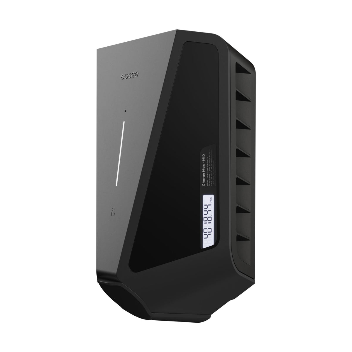 Easee Charge Pro 22kW EV charger with Type 2 socket in black - view 4
