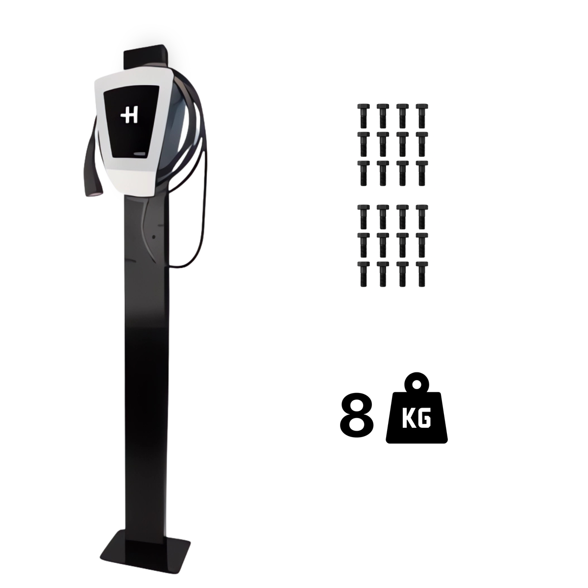 Loady matt black mounting pole for Heidelberg - view 6