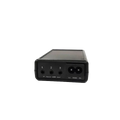 Ratio iO6 SBX CT sense and load balancing accessory, small black metal box with three 100A CT inputs and L-N mains connector for grid-aware charging