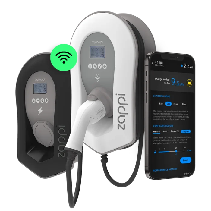 myenergi Zappi V2.1 7.4kW 1-phase 32A Type 2 EV charger with smartphone app control - buy smart home charging point