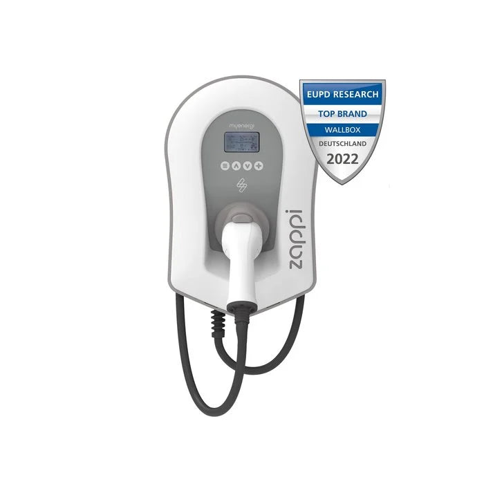 myenergi Zappi V2.1 7.4kW 1-phase EV charger with EUPD Top Brand 2022 award badge - buy Type 2 home charging point