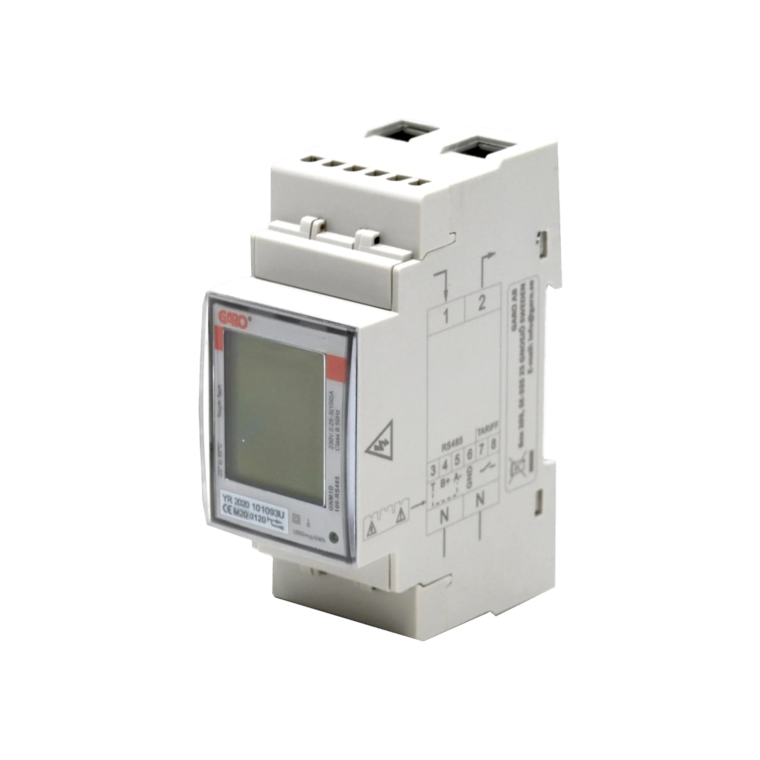 GARO MID kWh meter module angled view for EV charger - buy energy monitoring accessory