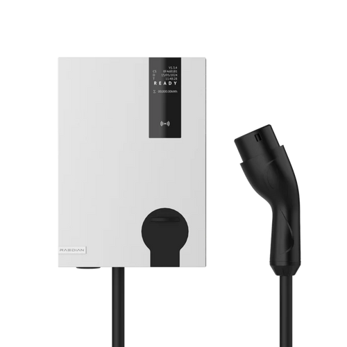 Raedian Neo 22kW Type 2 3-phase EV charger with display panel and cable connector - buy home charging station