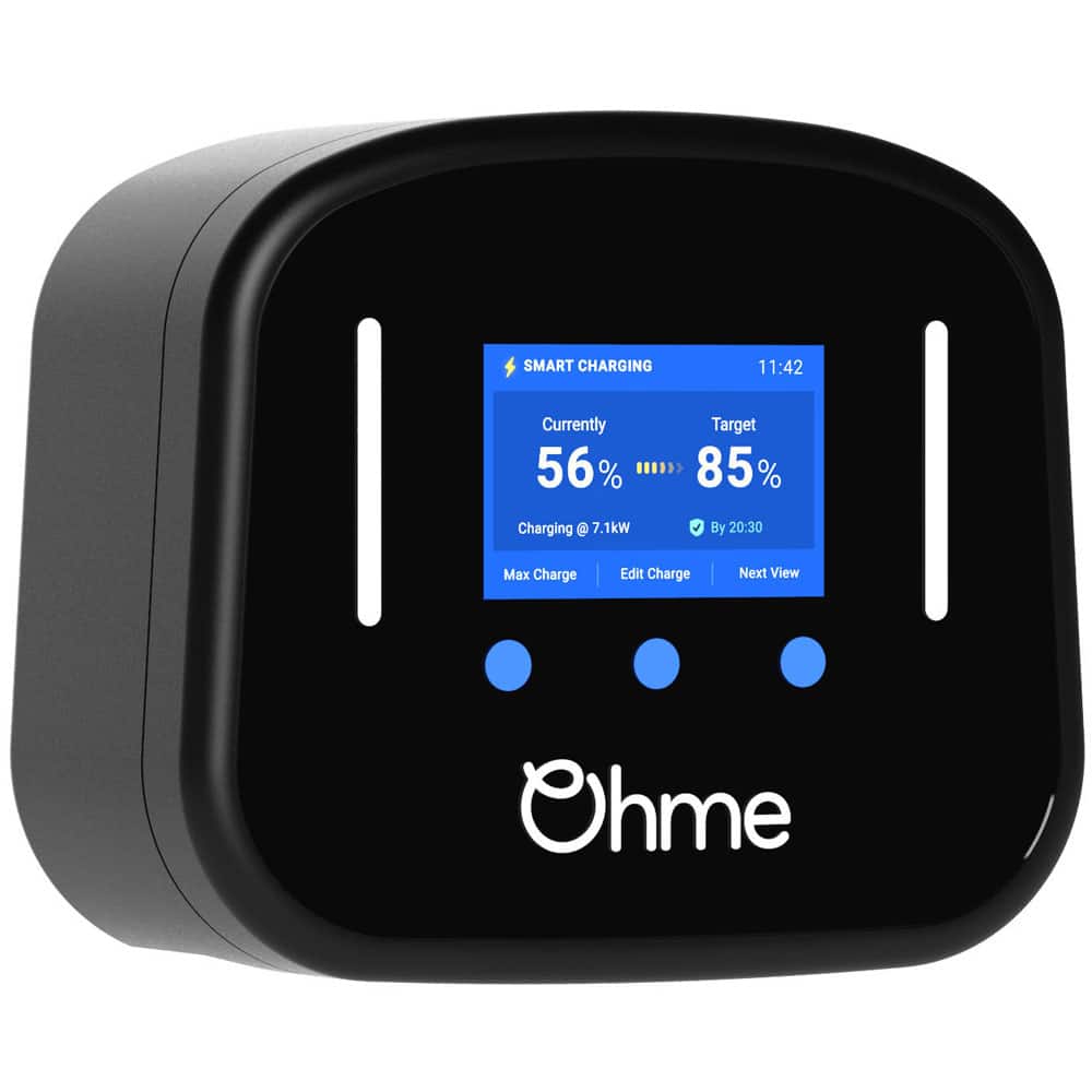 Ohme Home Pro EV-Ladestation | 7.4kW intelligente Wallbox mit LCD-Display