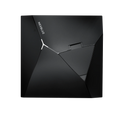 NexBlue Point home EV charger in matte black with faceted angular body, NEXBLUE wordmark and folded triangular Type 2 socket cover