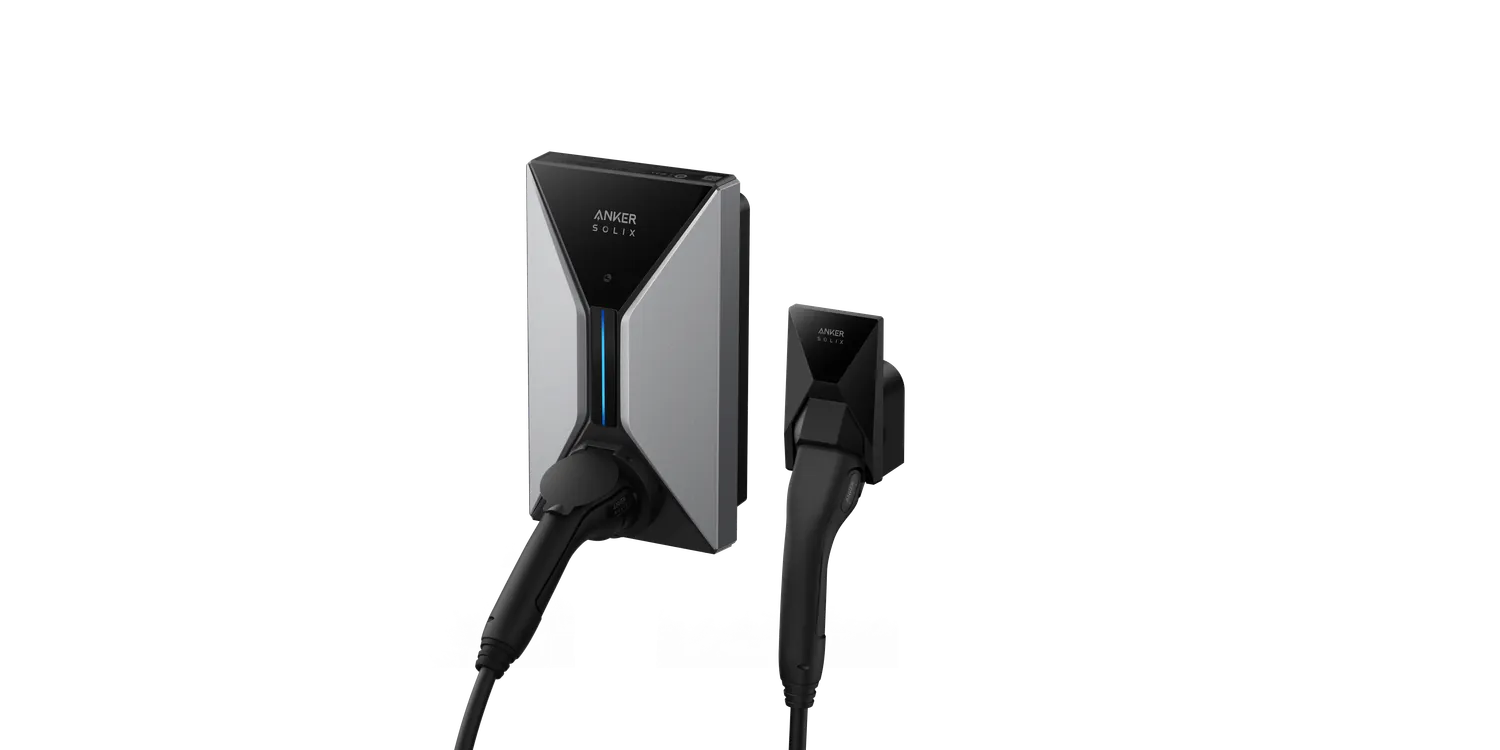 Anker SOLIX EV Charger with Attached Charging Cable - Compact Wall Unit, Buy Home Charging Point Online