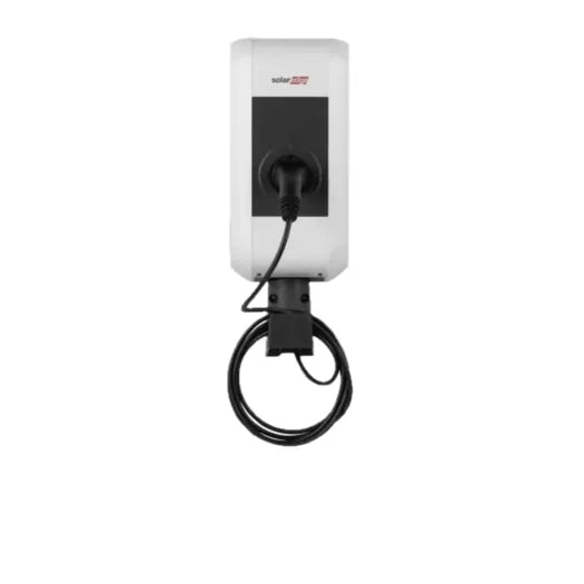 SolarEdge Smart EV charger 7.4kW single-phase with 6m Type 2 cable, full unit view - UK home charging point