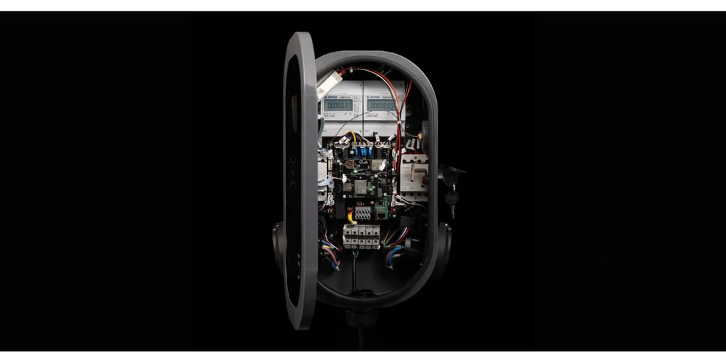 vCHRGD dual EV charger internal circuit board and build quality - UK charge point