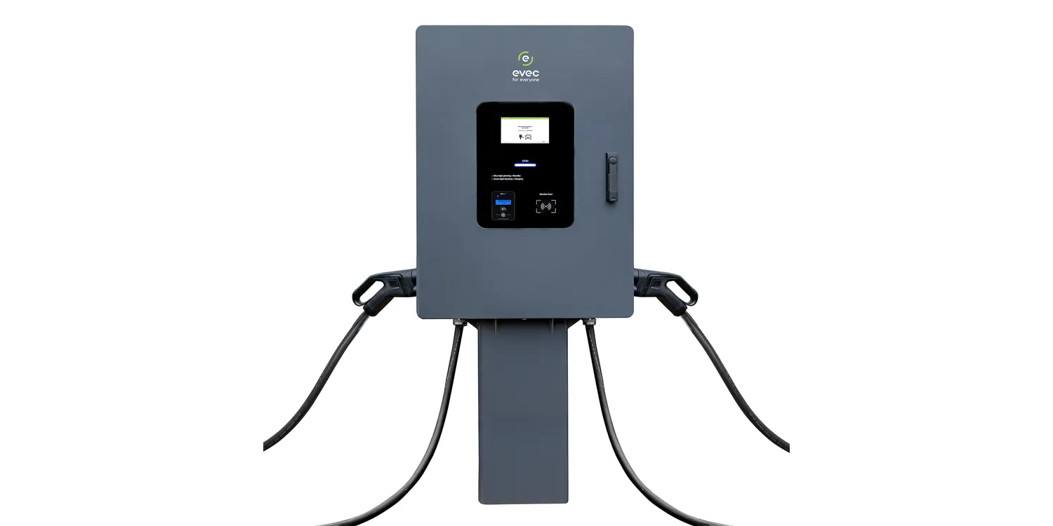 Evec VecBolt VEC40DC Duo Rapid EV Charger with Dual Charging Cables - Buy Commercial Charging Station Online