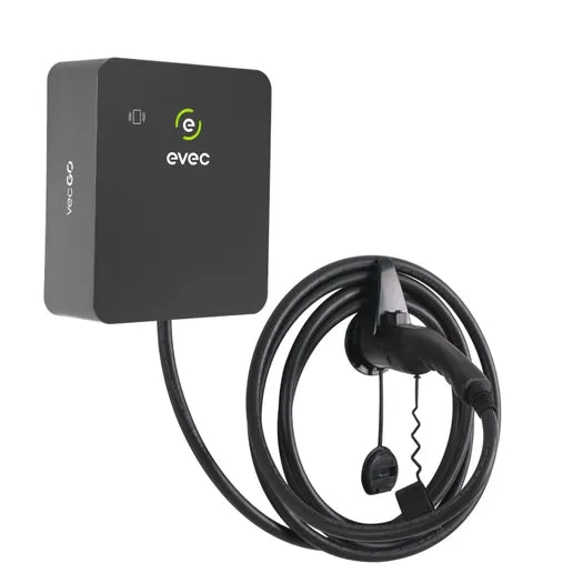 Evec VecGO 7.4kW Tethered EV Charger in Grey - Buy Home Charging Point Online