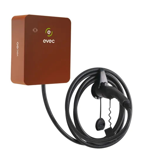 Evec VecGO 7.4kW Tethered EV Charger in Red - Buy Home Charging Point Online