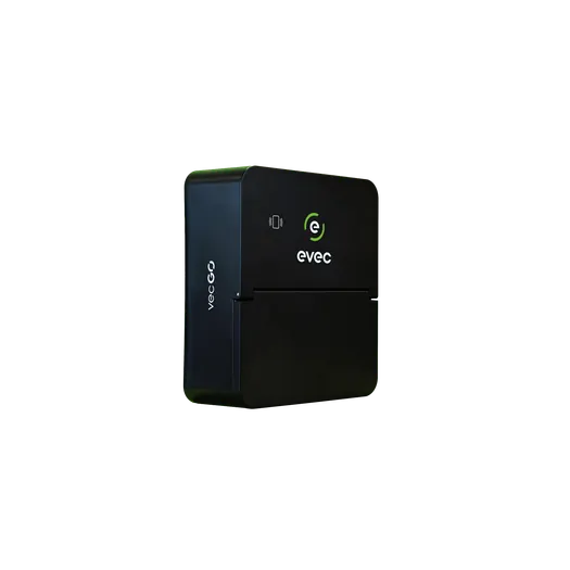 Evec VecGO 7.4kW socketed EV charger in black