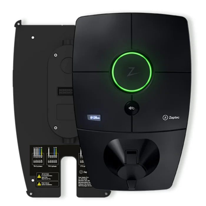 Zaptec Pro 22kW EV charger with included backplate - buy V2G bi-directional Type 2 home charger